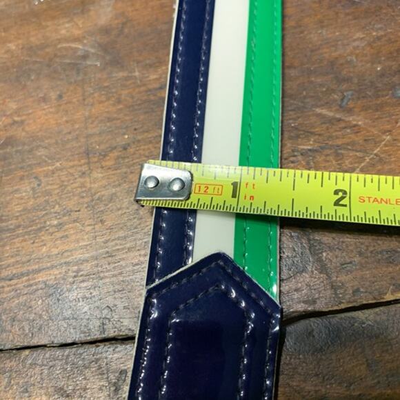 James Kenrob 60's retro mod patent leather belt - Picture 3 of 8